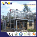 (WAS1008-46D)Luxury Beautiful Red Prefabricated Steel Frame Villas